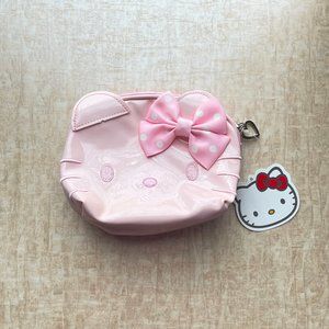 Sanrio Hello Kitty Face Patent Pink Cosmetic Bag